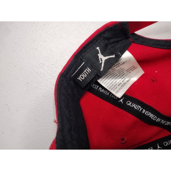 Nike Jordan Snapback Hat Red Youth Baseball Cap Jumpman‎ Logo - Picture 4 of 5
